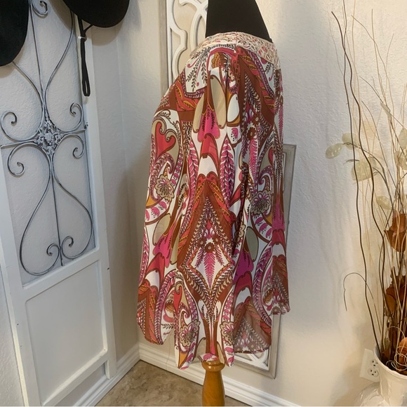 Lane Bryant stand out colorful tunic top shirt blouse - Picture 2 of 11